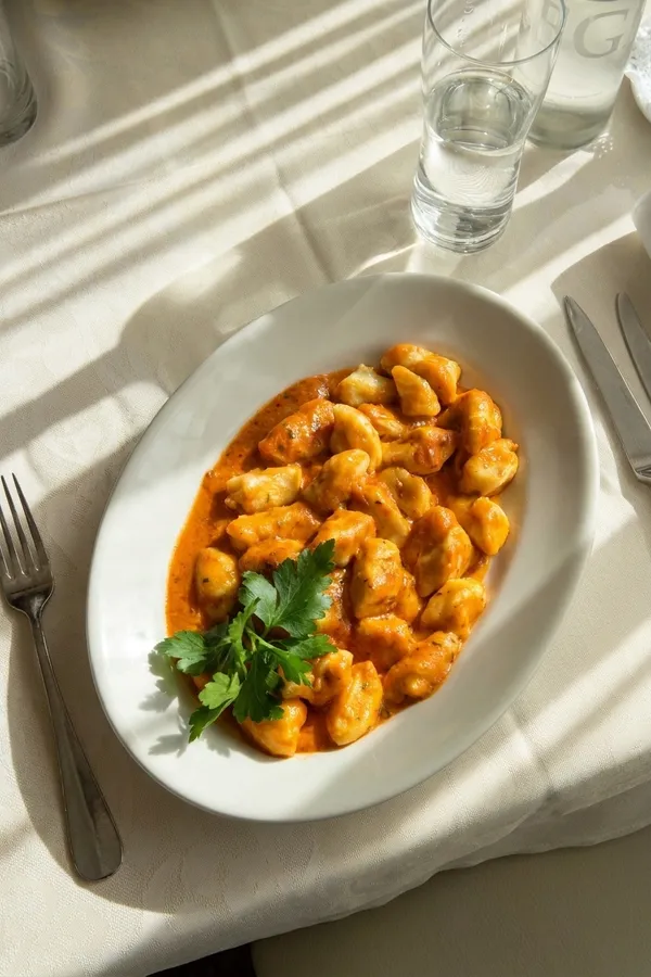 Gnocchi Don Antonio mit Pilzen an Rahmsauce — Restaurant Grotto Reale Zürich